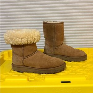 UGG 1016223 Genuine Suede Leather Tan Warm Winter Boots VGUC 5